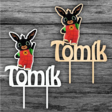 Tortový zápich Bing s menom