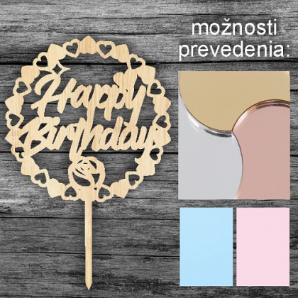 Tortový zápich Happy Birthday