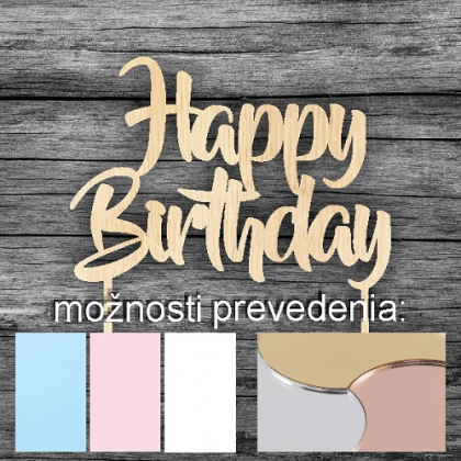 Tortový zápich Happy Birthday