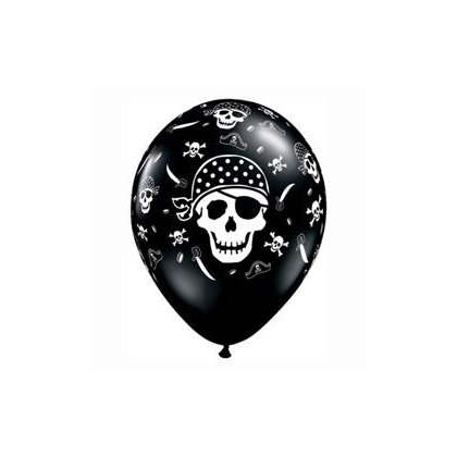Balóny Piráti / Pirate Skull 6ks Q 11´´ RND 