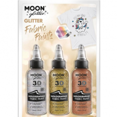 Farby na textil trblietavé 3-balenie