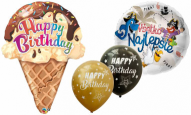 Happy birthday léggömbök + szettek