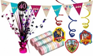 Szerpentin - Girland - Asztali dekoráció